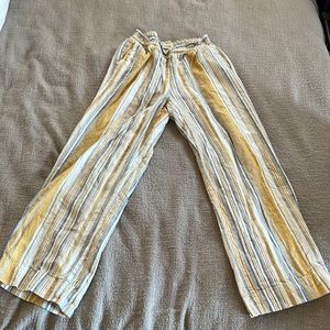Land N Sea Stripped Linen Pants